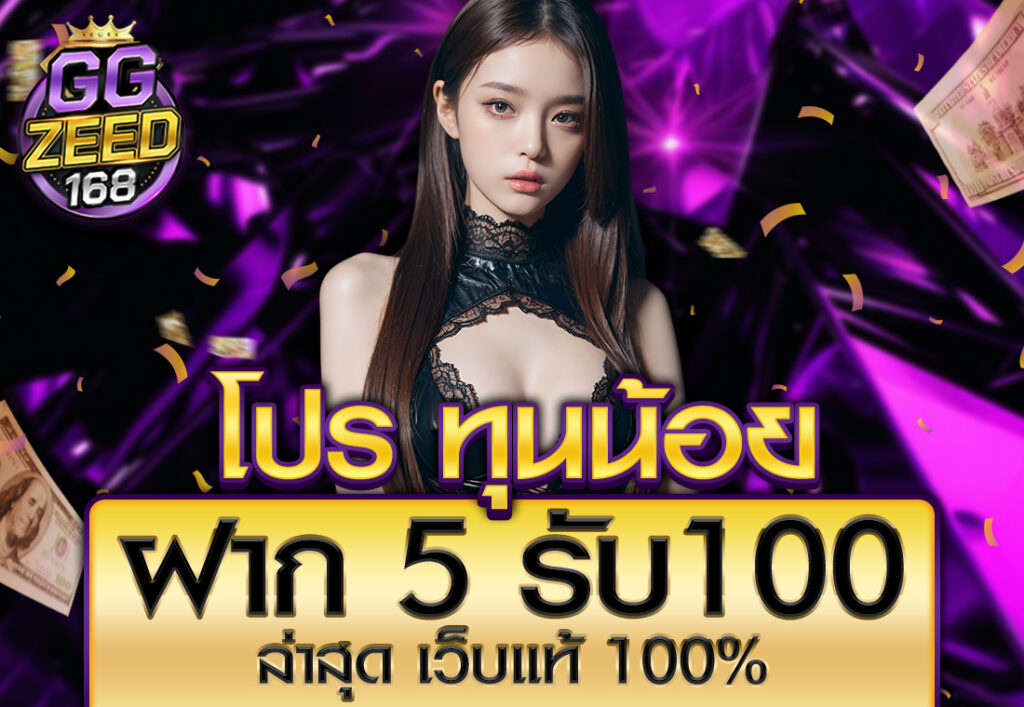 โปร ทุนน้อย ฝาก 5 รับ100 ล่าสุด เว็บแท้ 100%